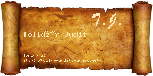 Tollár Judit névjegykártya